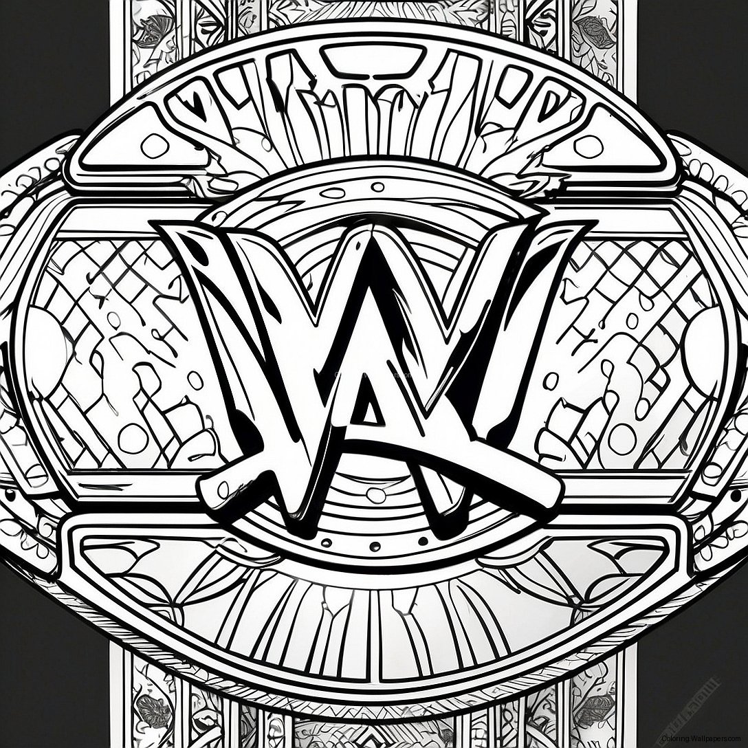 Wwe Championship Belt Coloring Page 24914