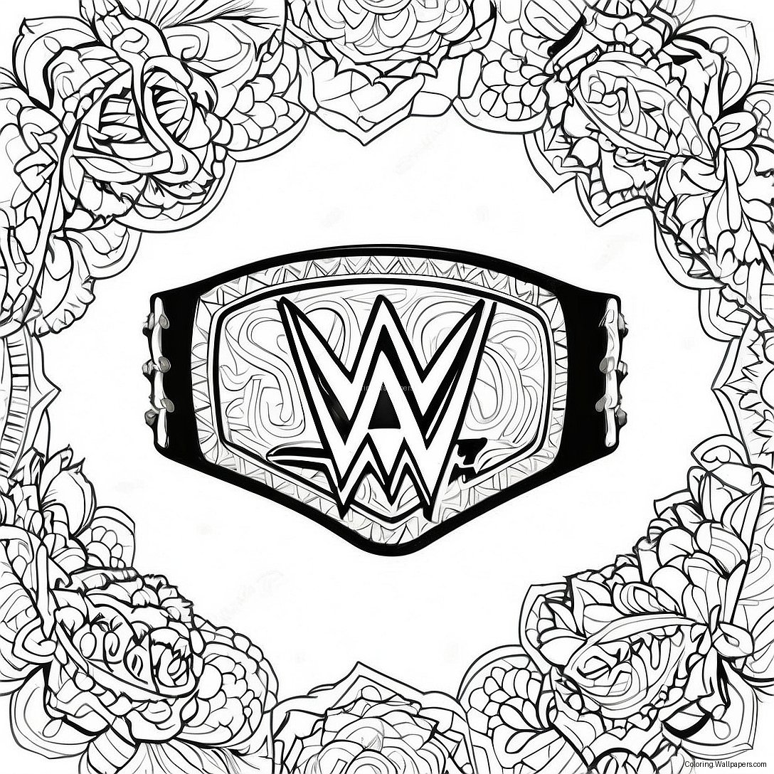 Página Para Colorear Del Cinturón De Campeonato De La Wwe 24916