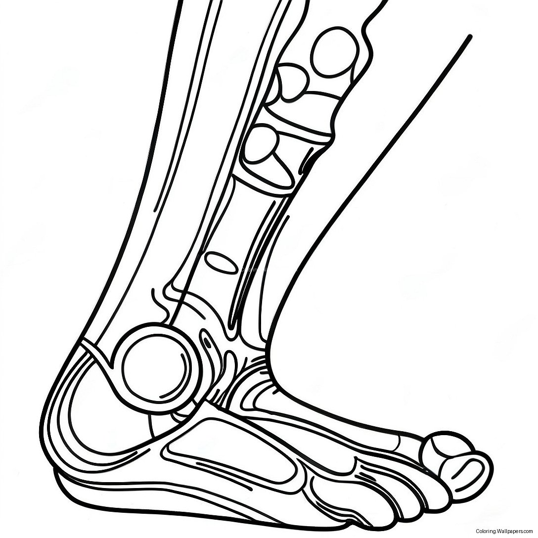 X Ray Foot Coloring Page 48587