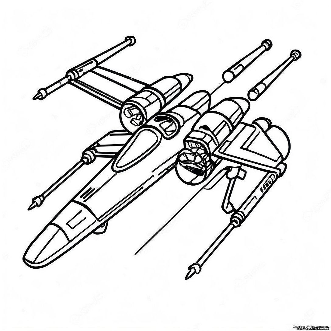 X-Wing स्टारफाइटर रंग भरने वाला पृष्ठ 47710