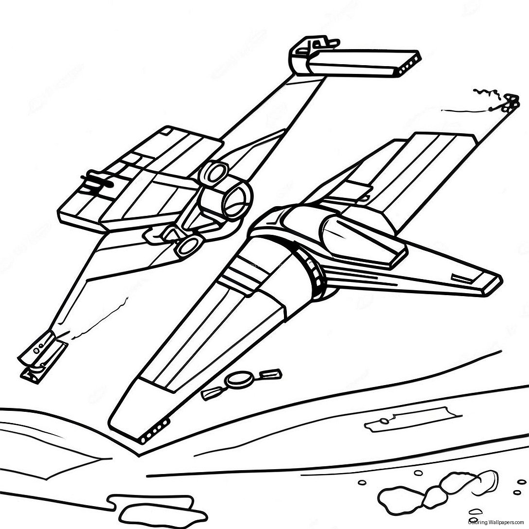 X-Wing Starfighter Coloring Page 47711