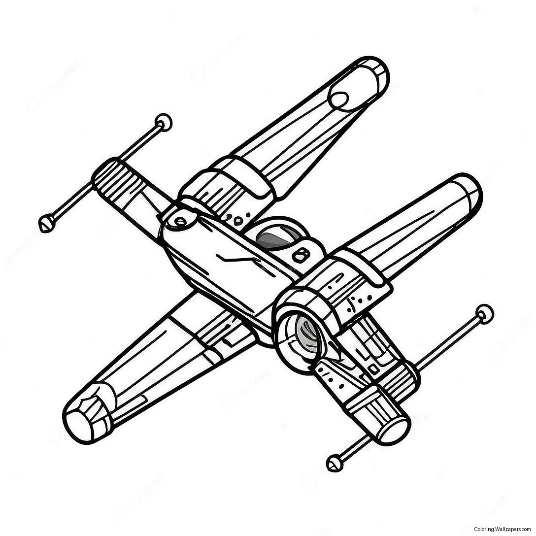 X-Wing 스타파이터 색칠 공부 페이지 47712