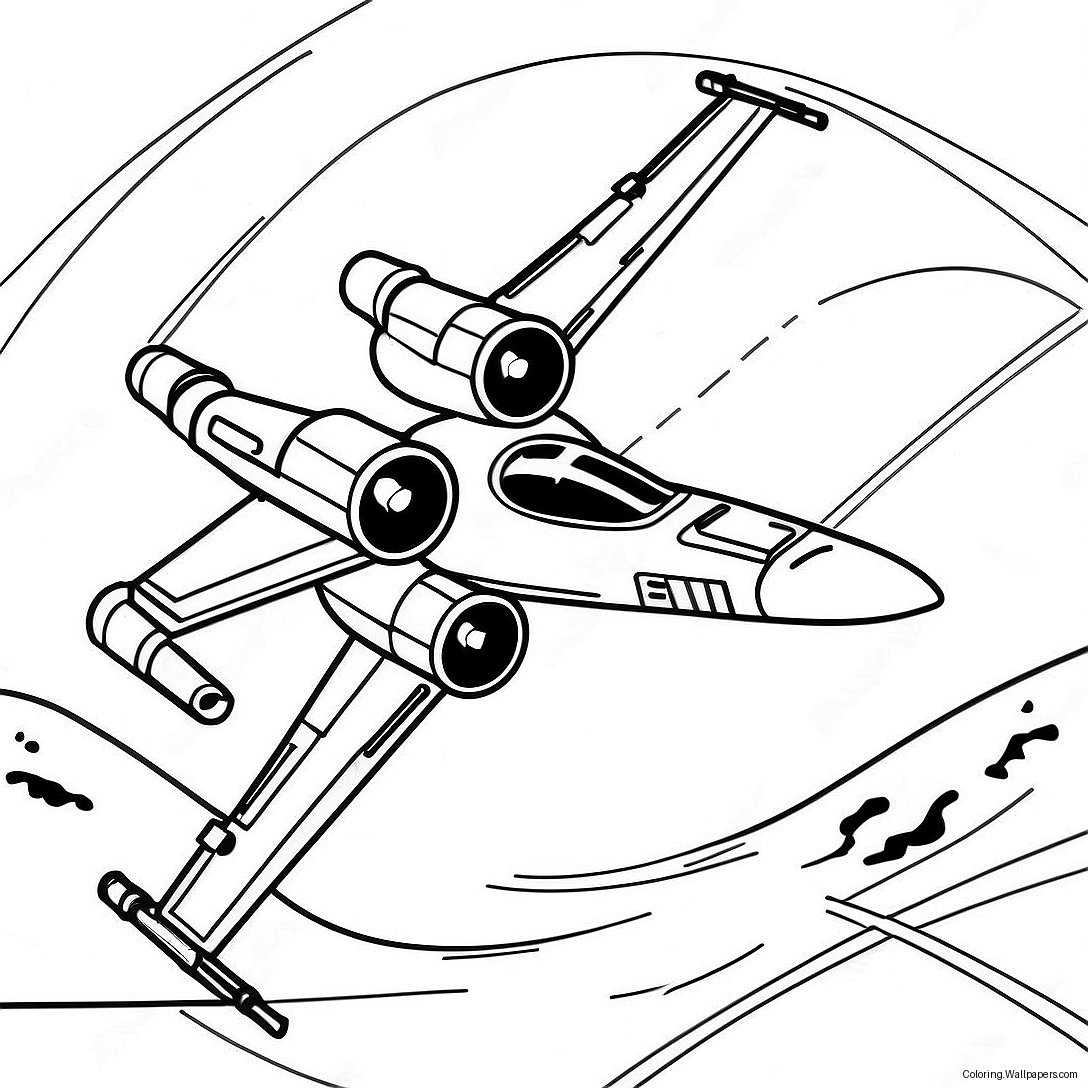 X-Wing Tähtihävittäjä Taistelussa - Värityssivu 31342