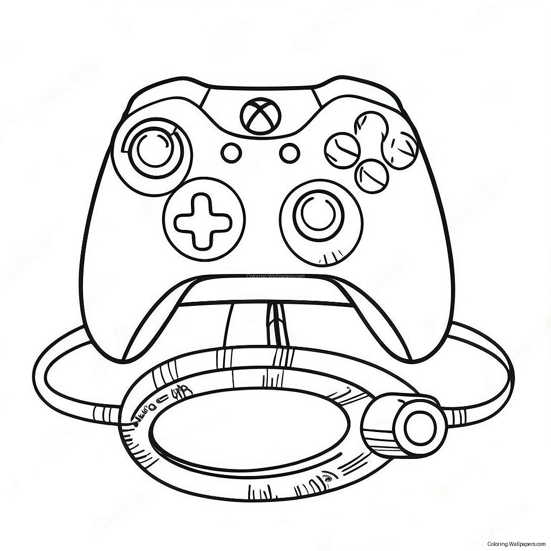 Xbox Controller Plezier Kleurplaat 24179