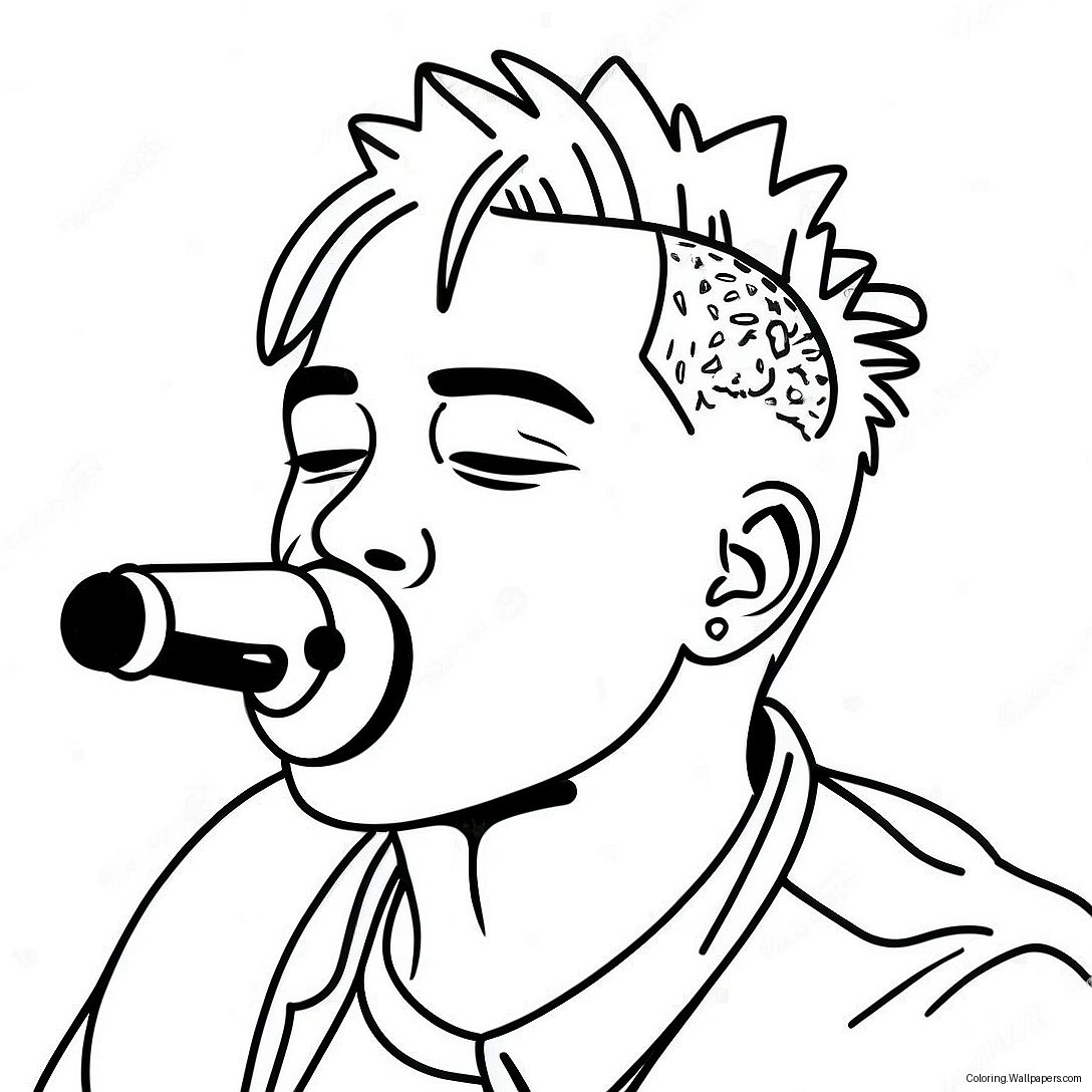 Xxxtentacion Performing On Stage Coloring Page 30585
