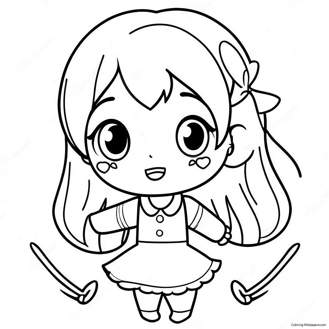 Página Para Colorear Chibi De Yandere Simulator 52136