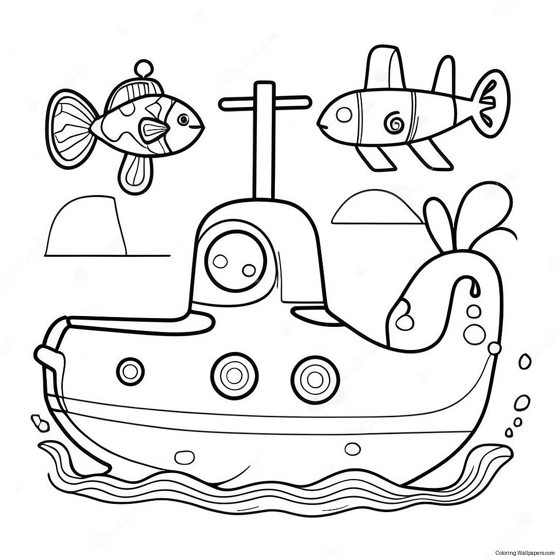 Yellow Submarine Coloring Page 35664