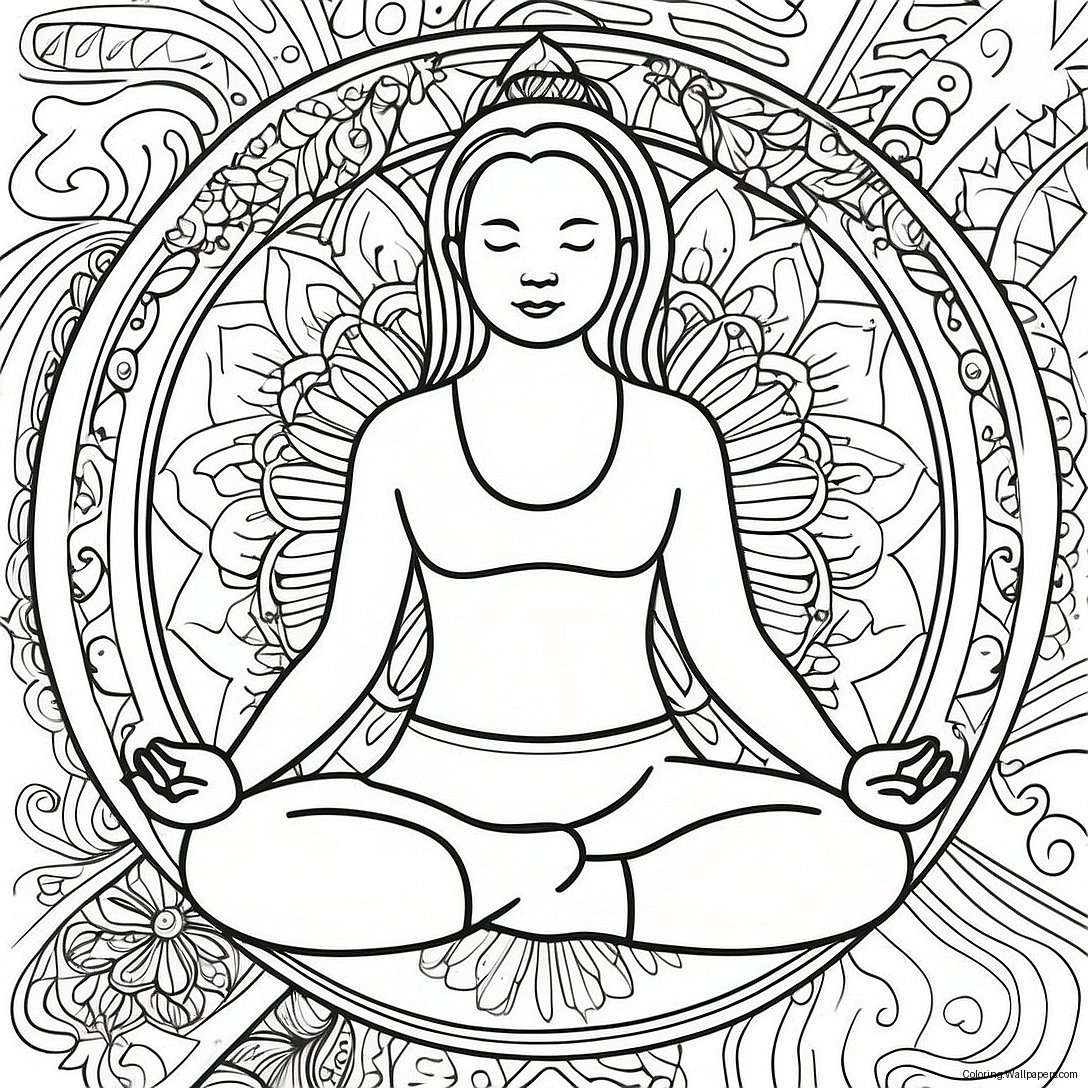 Yoga Coloring Page 6786