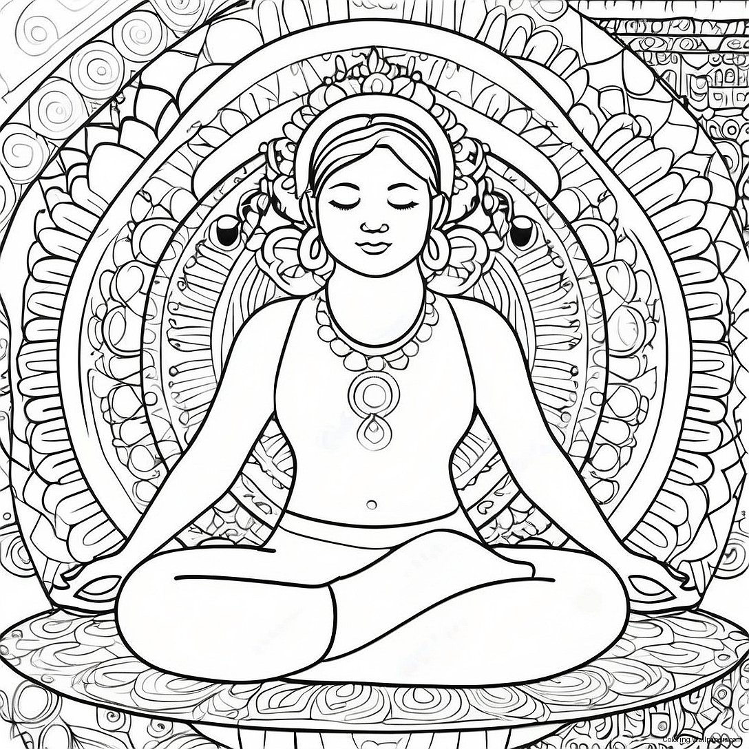 Yoga Coloring Page 6788