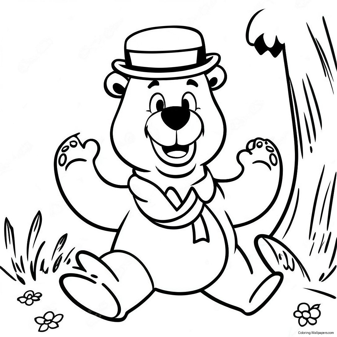 Fargeleggingsark Med Yogi Bear 19835