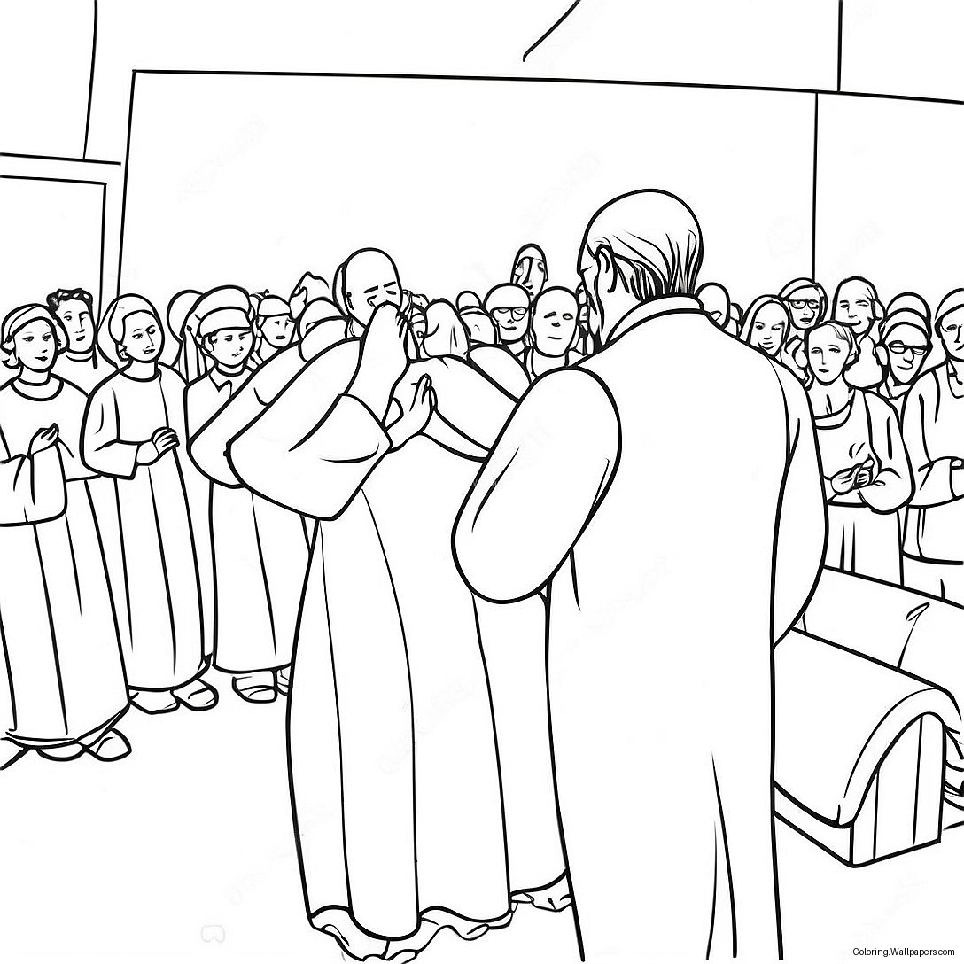 Yom Kippur Prayer Service Coloring Page 15915