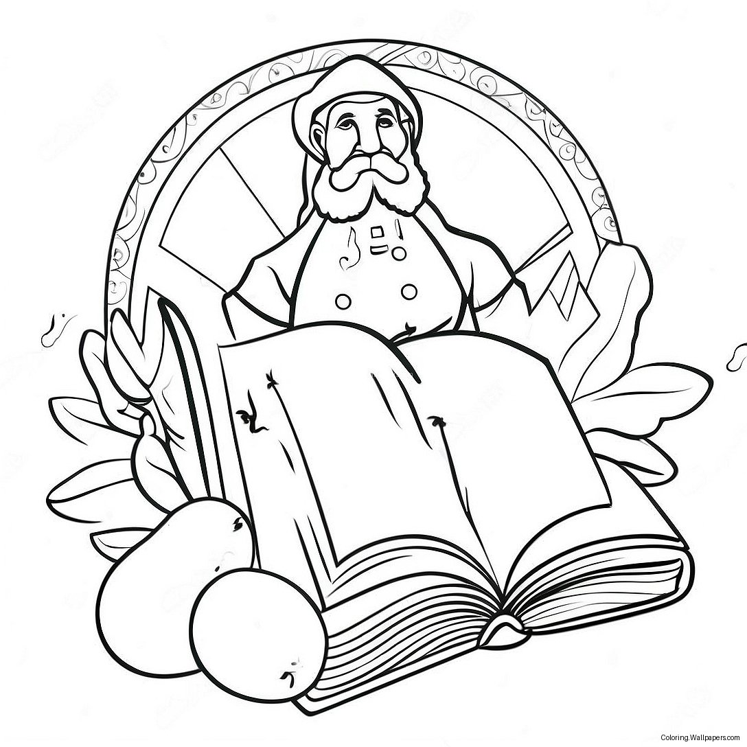 Yom Kippur Symbolic Coloring Page 15906