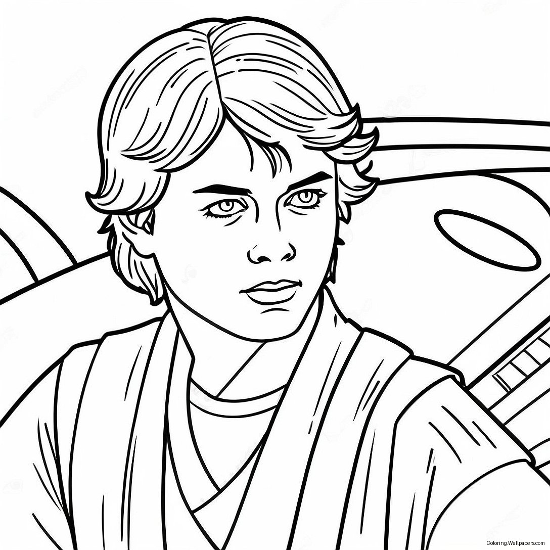 Jonge Anakin Skywalker In Podracer Kleurplaat 48106