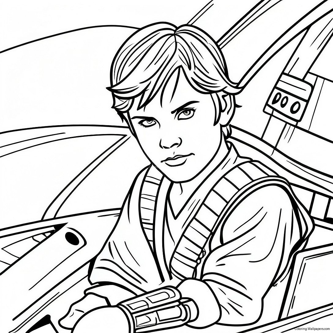 Jonge Anakin Skywalker In Podracer Kleurplaat 48107