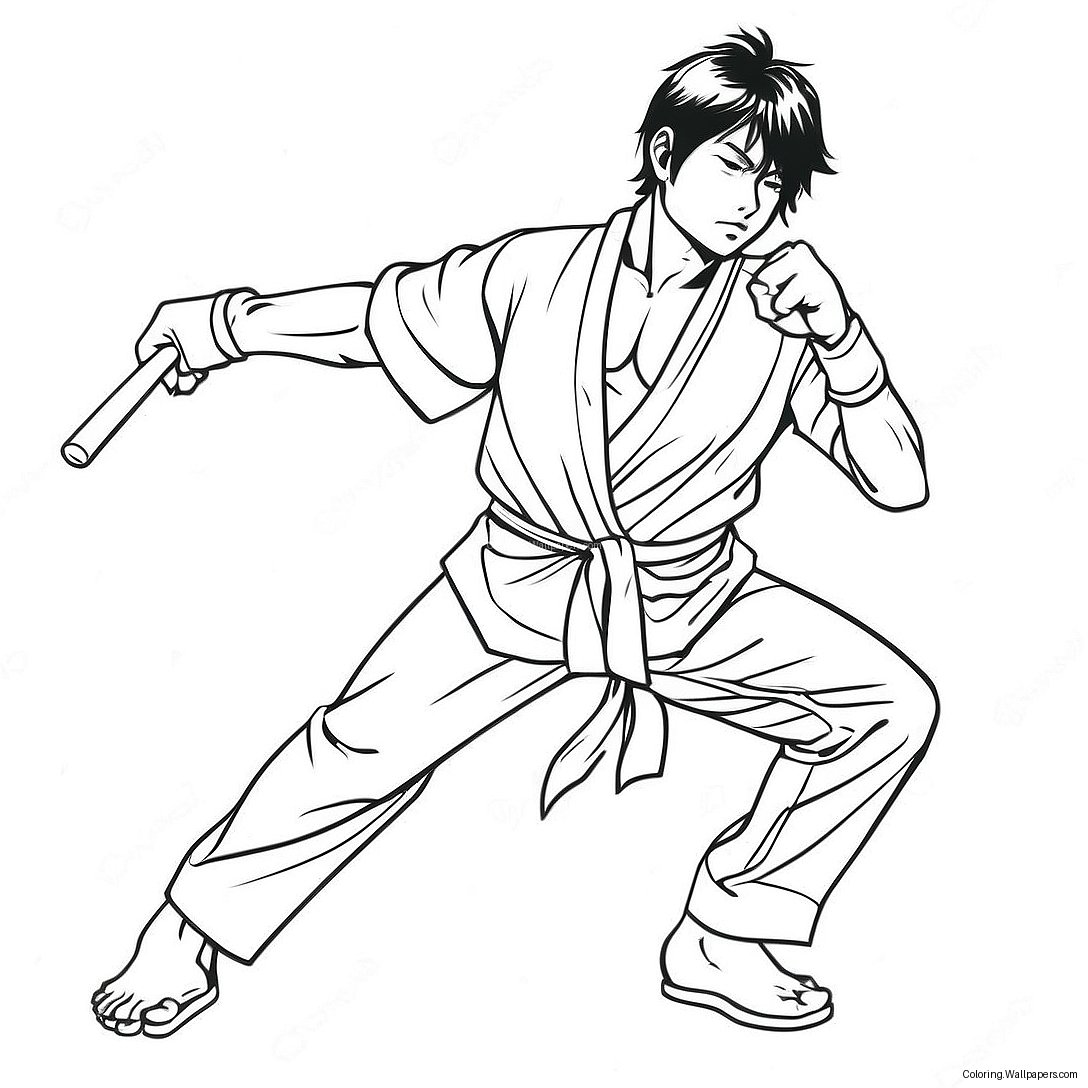 Yuji Itadori In Action Coloring Page 39008