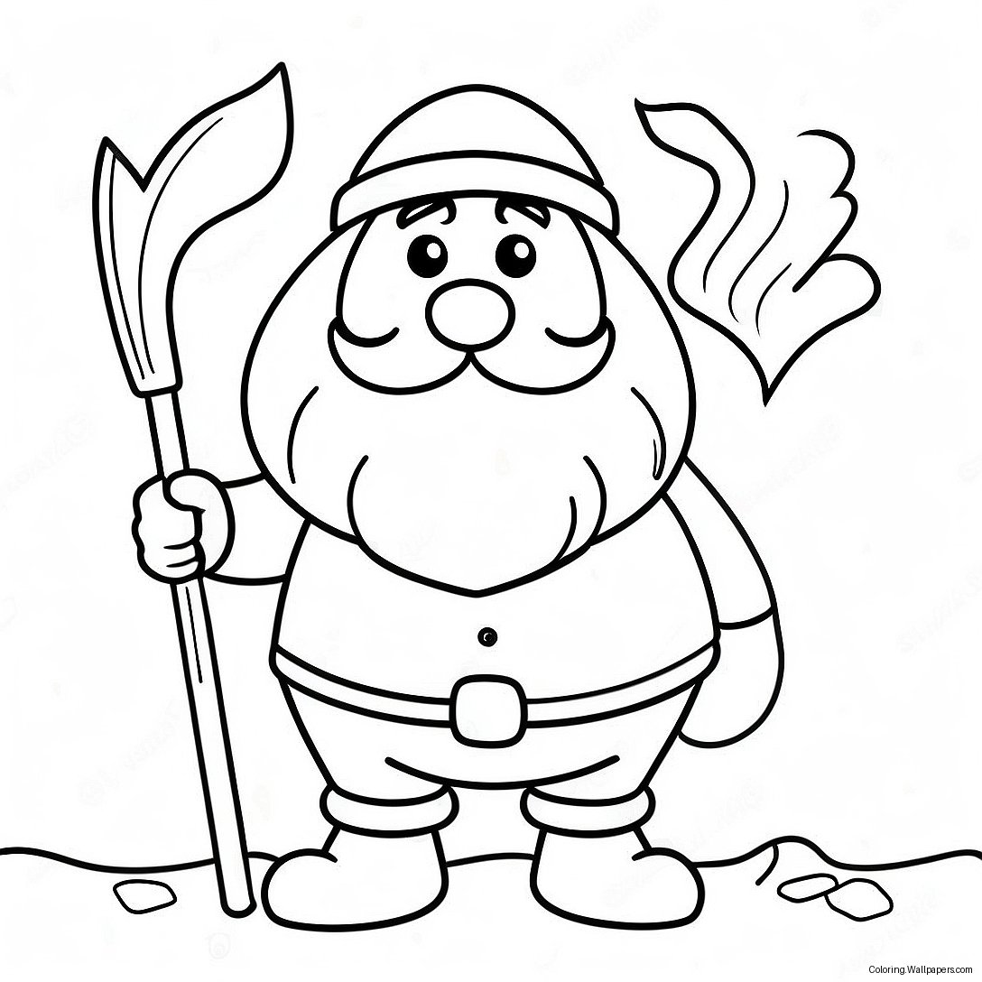 Página Para Colorir Do Yukon Cornelius Com Seu Picareta 32417