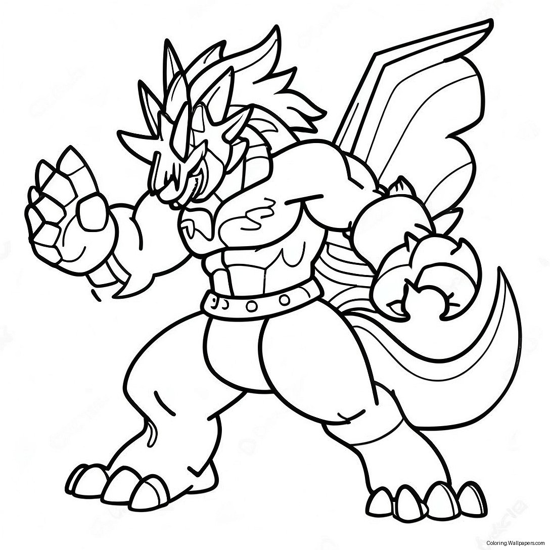 Zamazenta In Battle Pose Coloring Page 57291