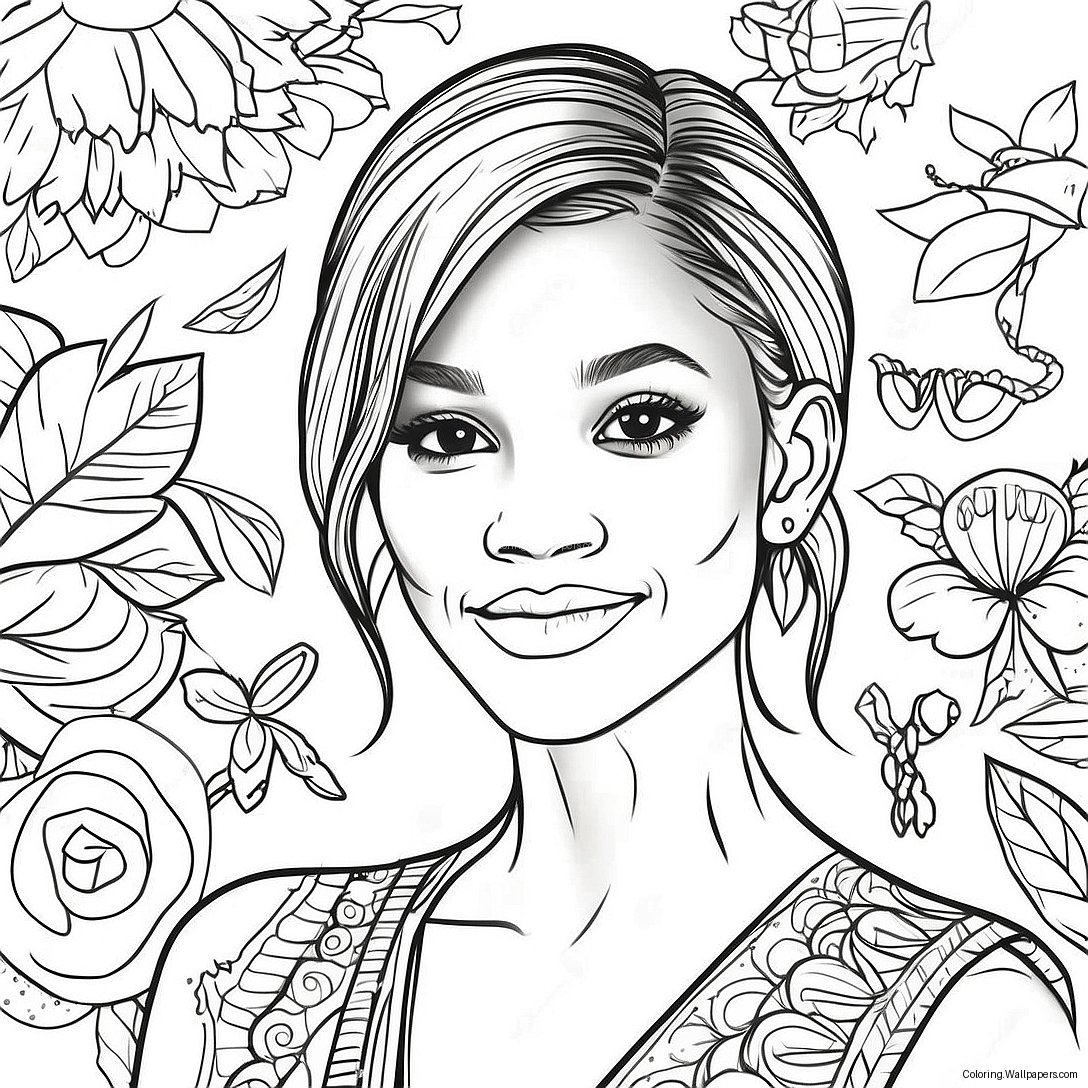 Zendaya Coloring Page 20876