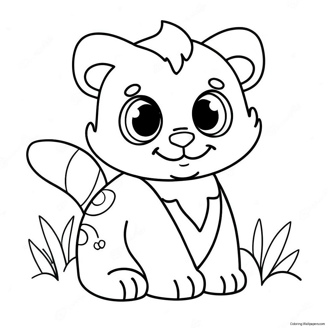 Zhc Cute Animal Coloring Page 48945