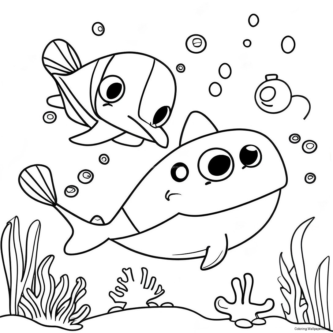 Zig And Sharko Underwater Adventure Coloring Page 31877