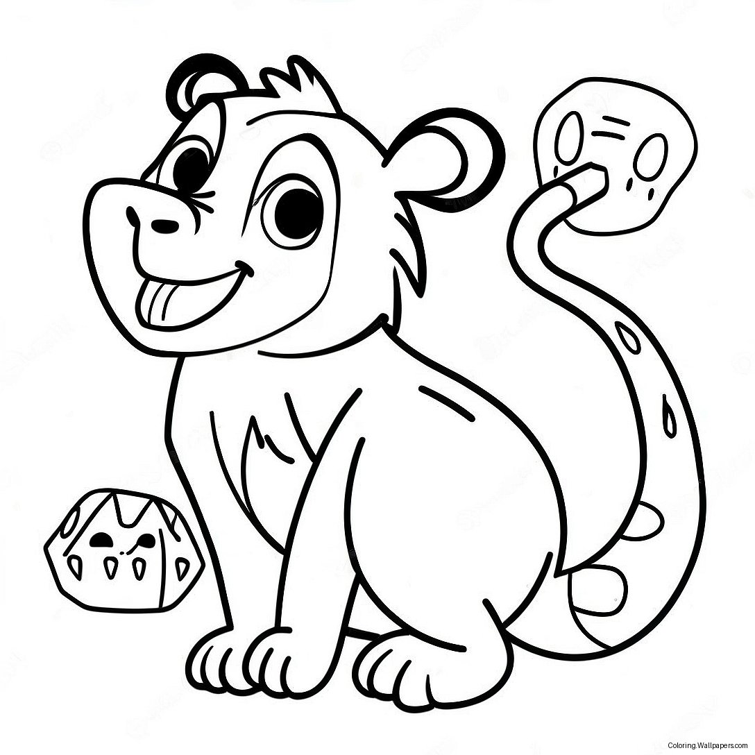 Zoboomafoo With Colorful Animals Coloring Page 24693