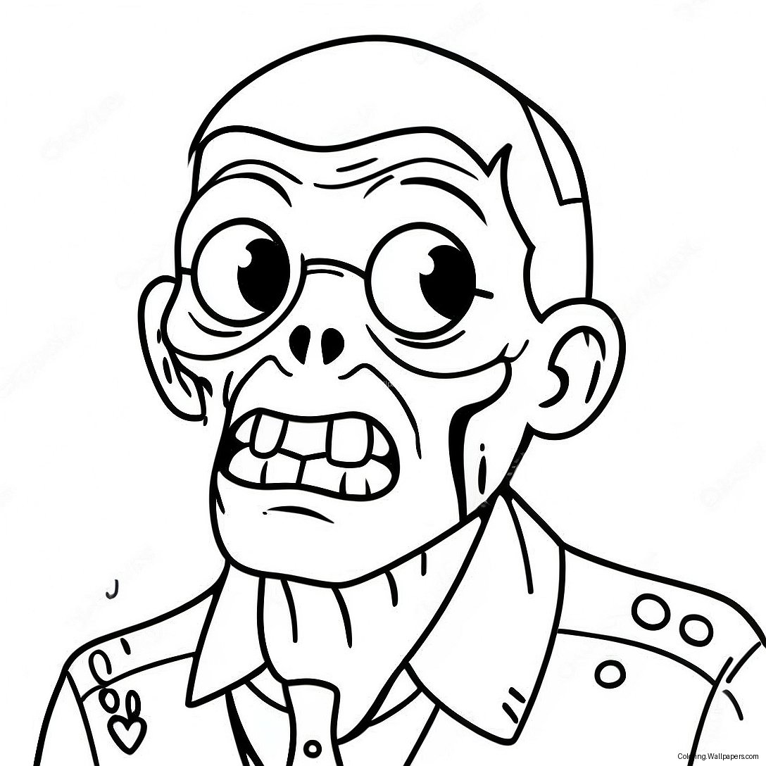 Zombie Among Us Character Coloring Page 40468