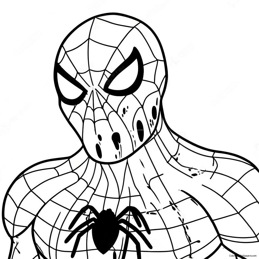 Zombie Spiderman Coloring Page 58269