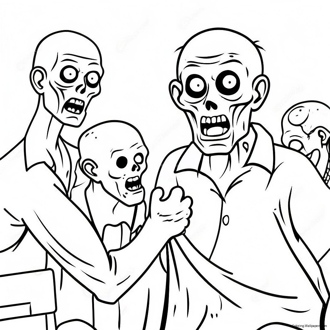 Página Para Colorear De Zombies 2 9402