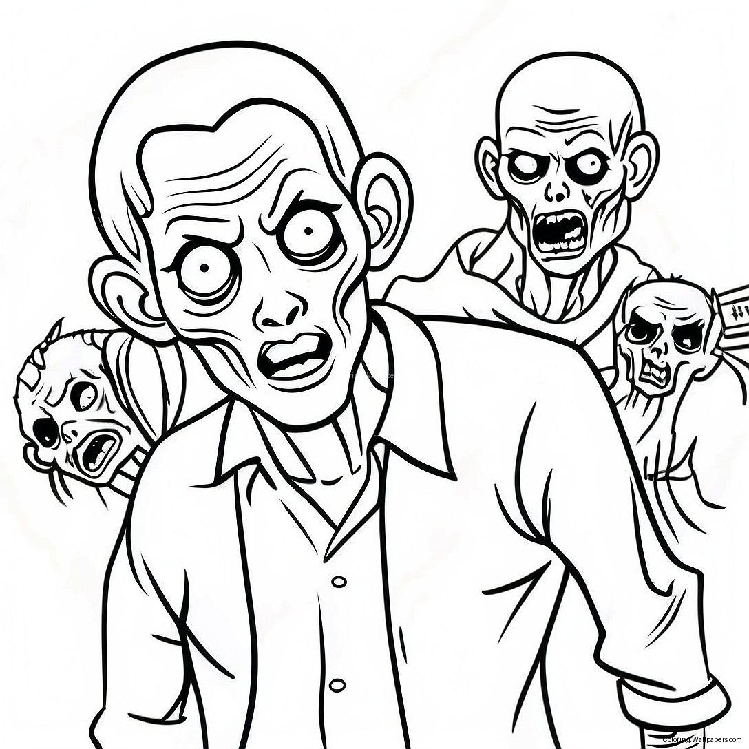 Zombies Coloring Page 48017