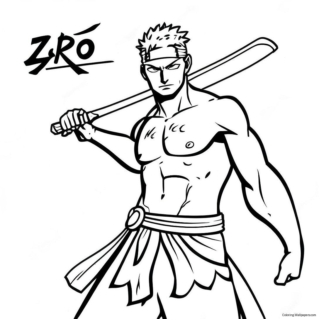 Zoro Med Sitt Svärd Målarbild 39154