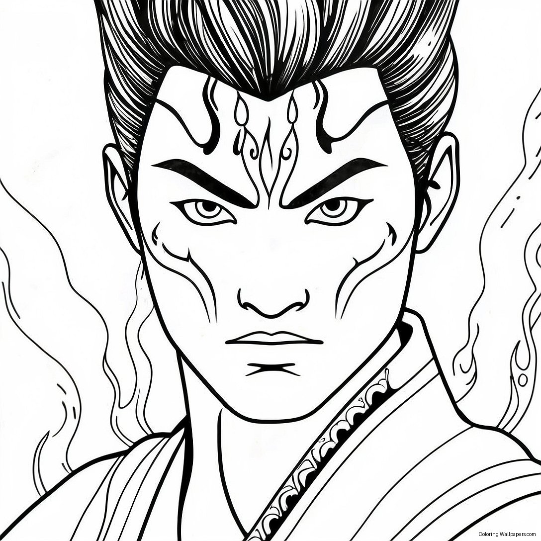 Zuko With Blue Flames Coloring Page 42516