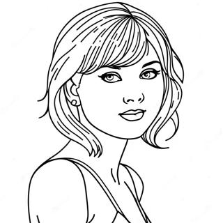 Taylor Swift 1989 Album Cover Coloring Page 1000-798