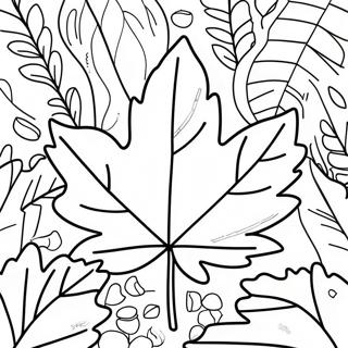 Fall Leaf Coloring Page 10010-8051