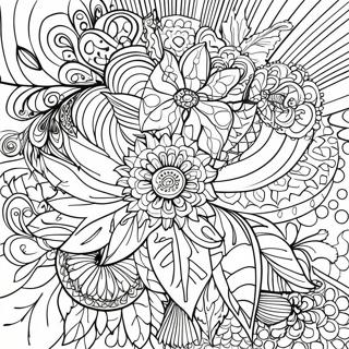 Colorful Fall Leaf Mandala Coloring Page 10011-8060