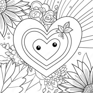 Daughter Fathers Day Heart Coloring Page 10020-8061