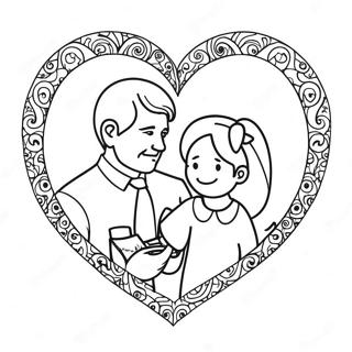 Daughter Fathers Day Heart Coloring Page 10020-8063