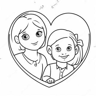 Daughter Fathers Day Heart Coloring Page 10020-8064