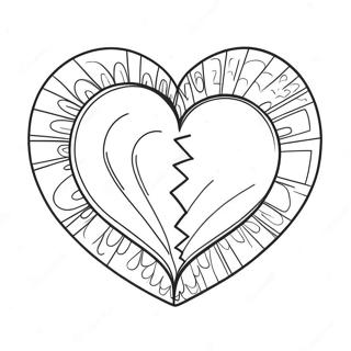 Broken Heart Coloring Page 10030-8075