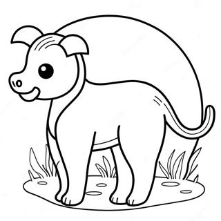 Thick Line Animal Coloring Page 10060-8091