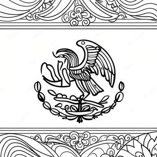 Page À Colorier Drapeau Mexicain 10070-8108