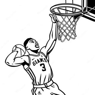 Giannis Dunking Basketball Coloring Page 10091-8115