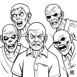 Zombies 3 Coloring Pages