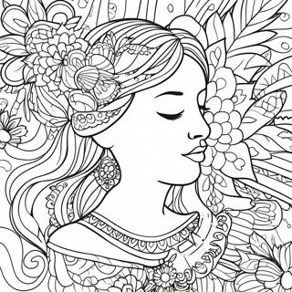 Mindful Breathing Coloring Page 10131-8146