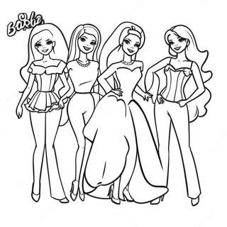 Barbie And Friends Coloring Pages