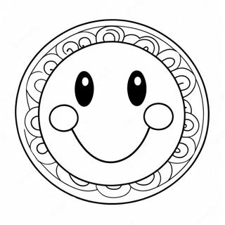 Smiley Face Coloring Page 1020-818