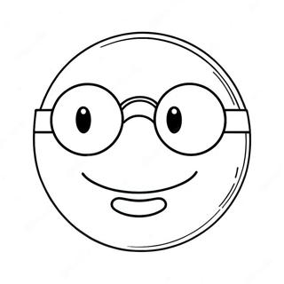 Happy Smiley Face With Sunglasses Coloring Page 1021-815