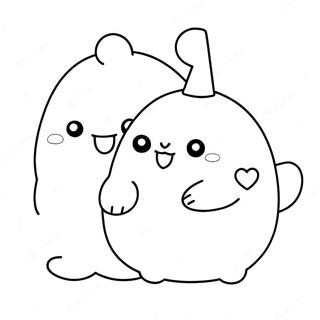 Cute Molang And Piu Piu Coloring Page 10221-8232