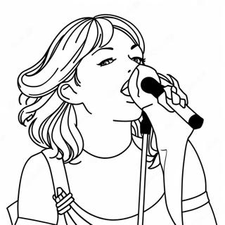 Taylor Swift Performing On Stage Coloring Page 10231-8241