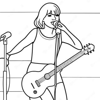 Taylor Swift Performing On Stage Coloring Page 10231-8242