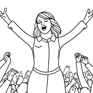 Taylor Swift Performing On Stage Coloring Page 10231-8243